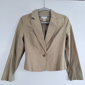 LOFT Ann Taylor Petites Classic Fully Lined Tan Blazer, Sz. 2P